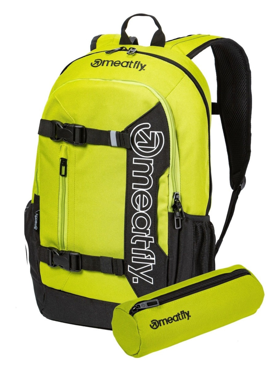 Batoh meatfly basejumper + penál zdarma limetková 22 l