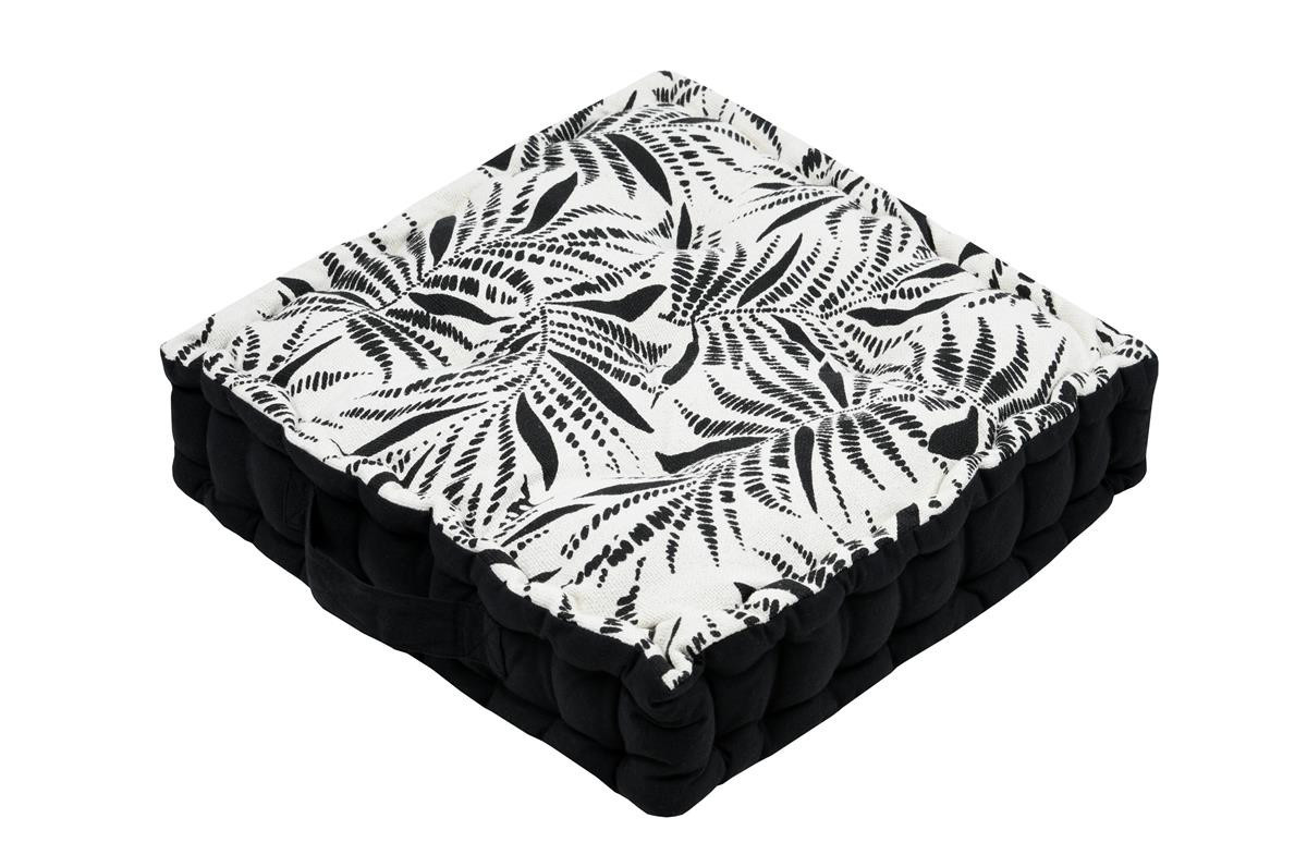 Sedací polštář na zem ZIANA černá/bílá 45x45 cm France