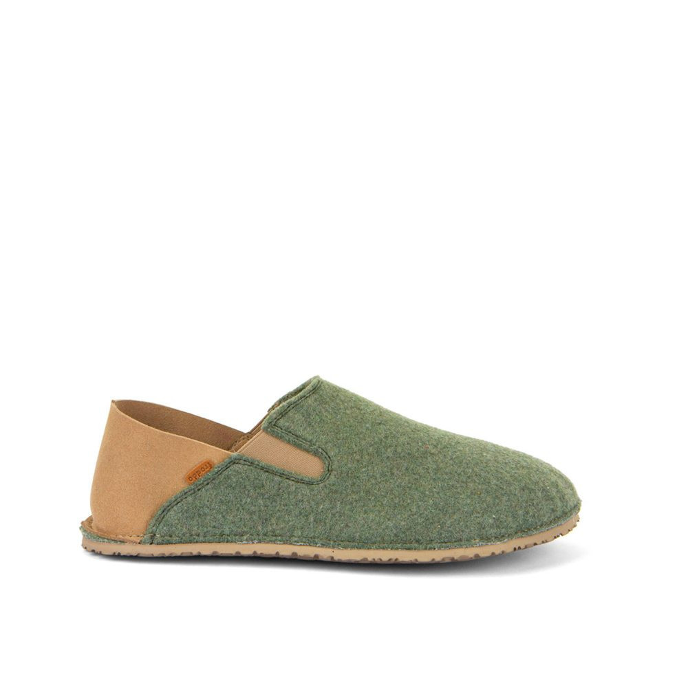 FRODDO SLIP-ON WOOLY Green | Barefoot přezůvky - 37