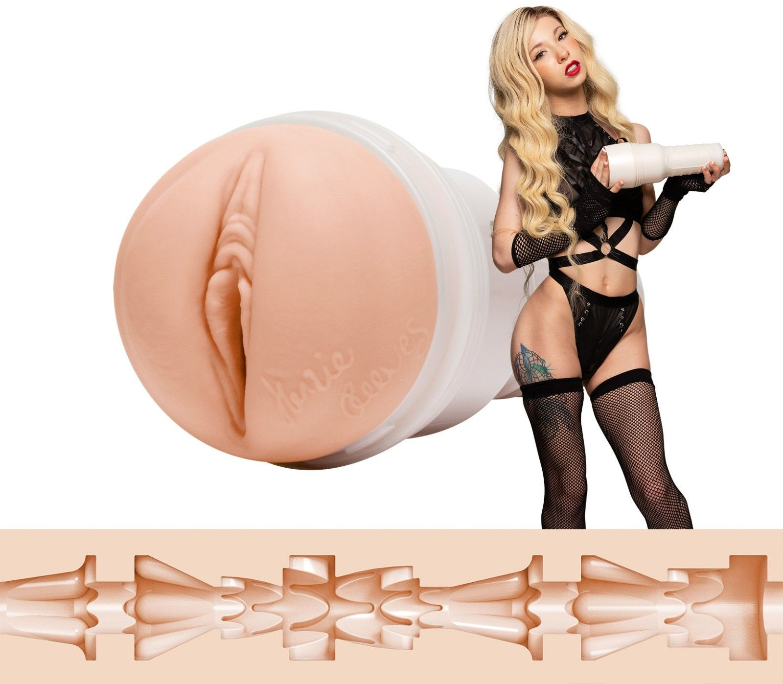 Fleshlight Kenzie Reeves Creampuff - realistic artificial pussy (natural)