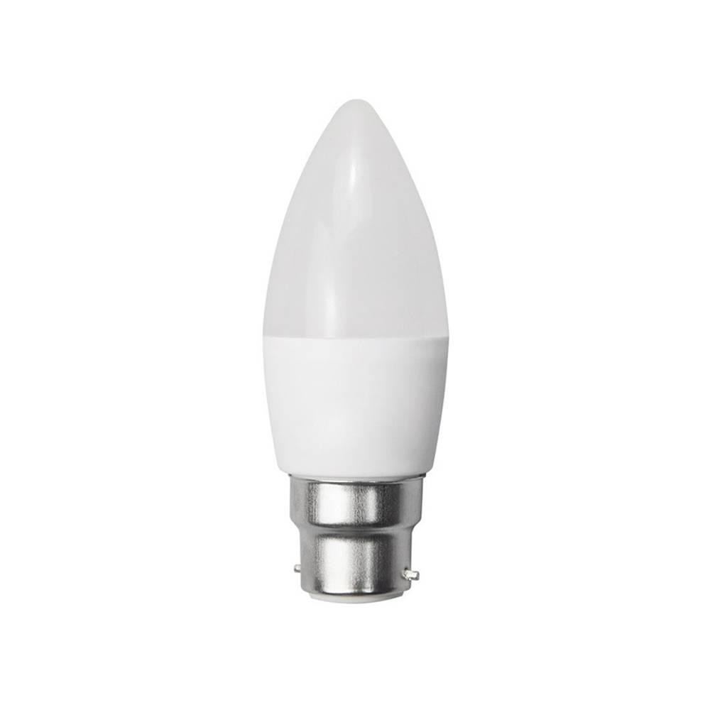 Optonica LED Candle C37 B22  6W Neutrální bílá