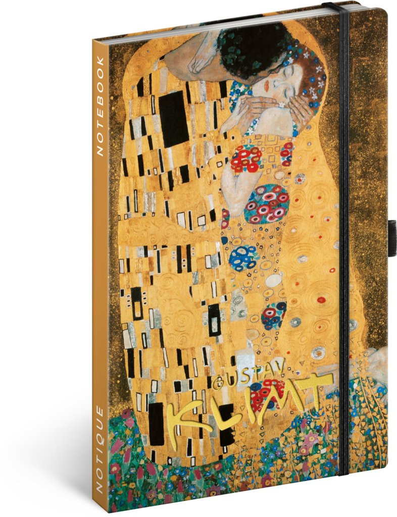 NOTIQUE Notes Gustav Klimt, linkovaný, 13 x 21 cm