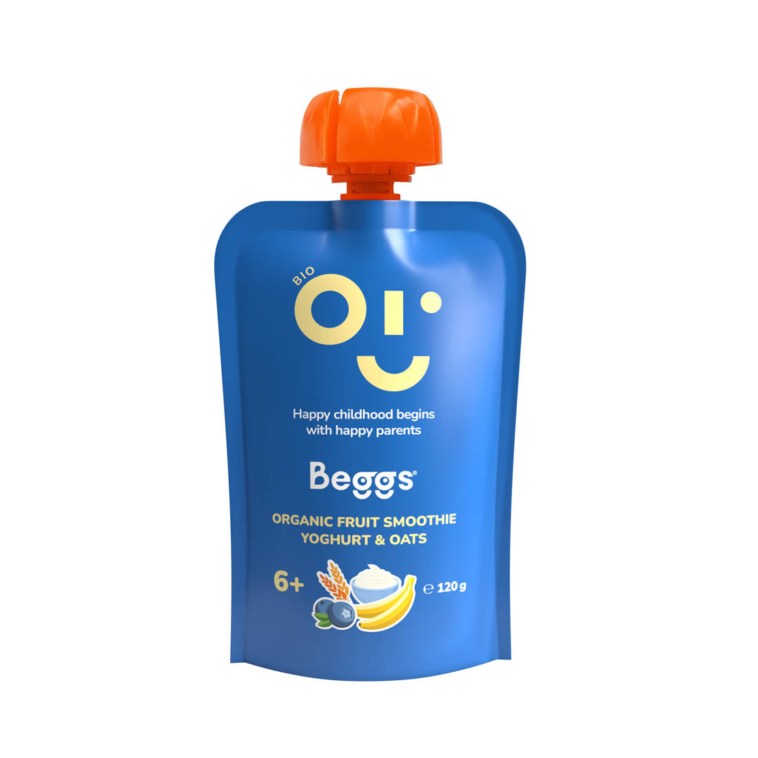 BEGGS BIO Smoothie s ovocem, jogurtem a ovesnými vločkami 120 g