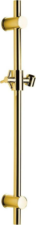 Nástěnná mosazná sprchová tyč ve zlaté barvě s posuvným držákem 70 cm – Sapho