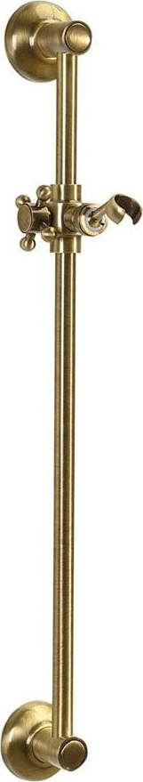 Nástěnná mosazná sprchová tyč v bronzové barvě s posuvným držákem 67 cm Antea – Sapho