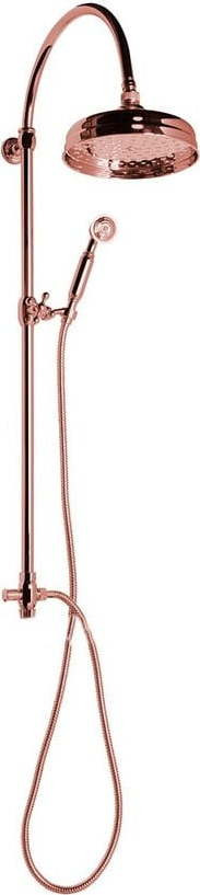 Růžový mosazný sprchový set s hlavovou sprchou a ruční sprchou 142 cm Antea – Sapho
