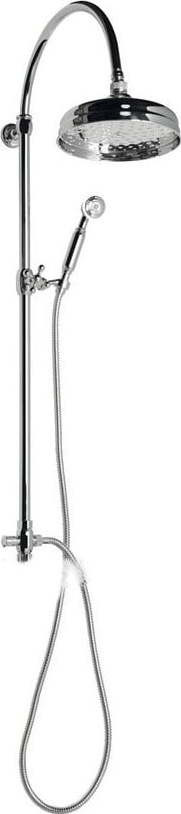 Mosazný sprchový set v leskle stříbrné barvě s hlavovou sprchou a ruční sprchou 142 cm Antea – Sapho