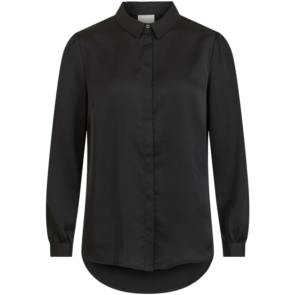 Vila  NOOS - VIELLETTE SATIN L/S SHIRT/SU - NOOS 14063320  Černá