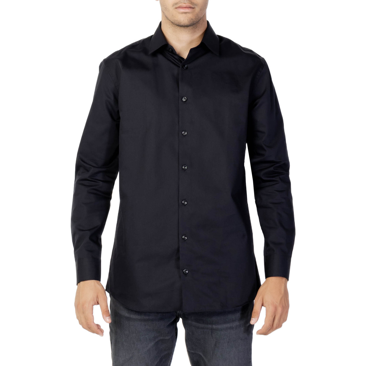 Selected  SLHREGETHAN SHIRT LS CLASSIC B NOOS 16086754  Černá
