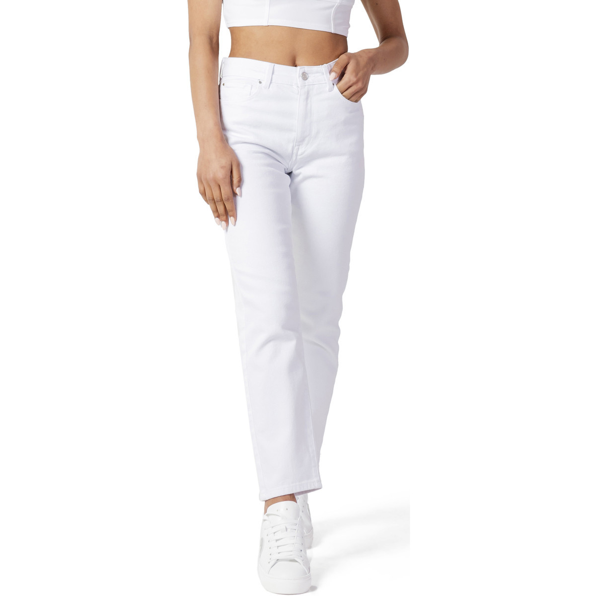 Only  ONLEMILY STRETCH HW ST AK DNM CRO790NOOS 15292435  Bílá