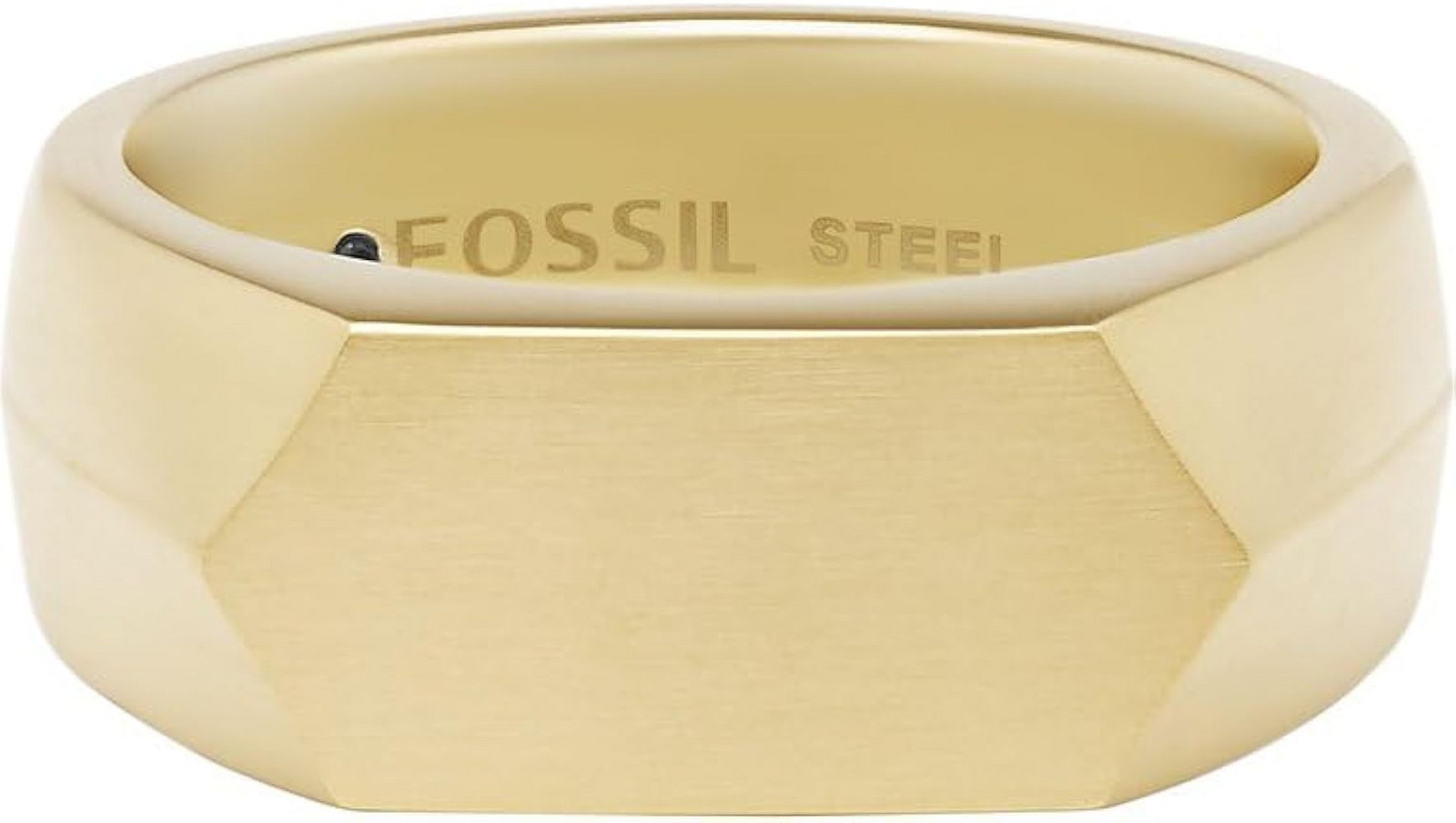 Fossil Masivní pánský pozlacený prsten JF04559710 62 mm