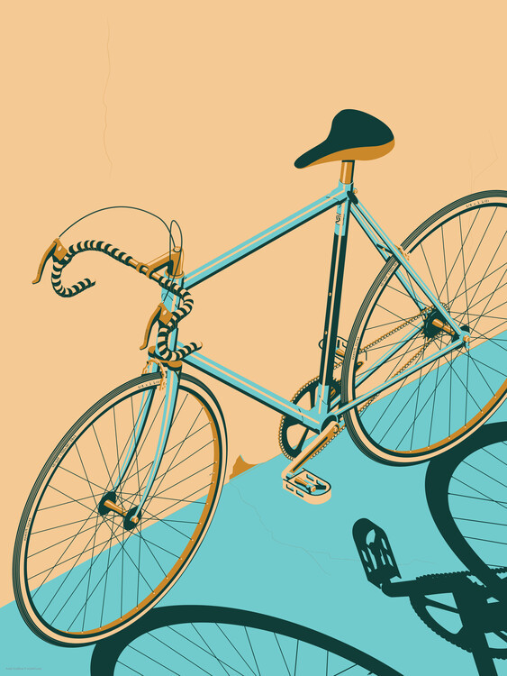 Wyatt 9 Ilustrace Isometric Bicycle, Wyatt 9, 30 × 40 cm