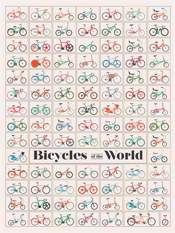 Wyatt 9 Ilustrace Bicycles of the World, Wyatt 9, 30 × 40 cm