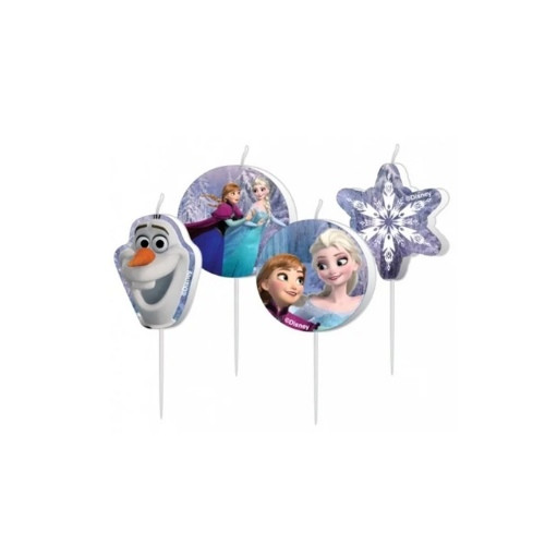 Dortové svíčky Frozen 3 cm - 4 ks