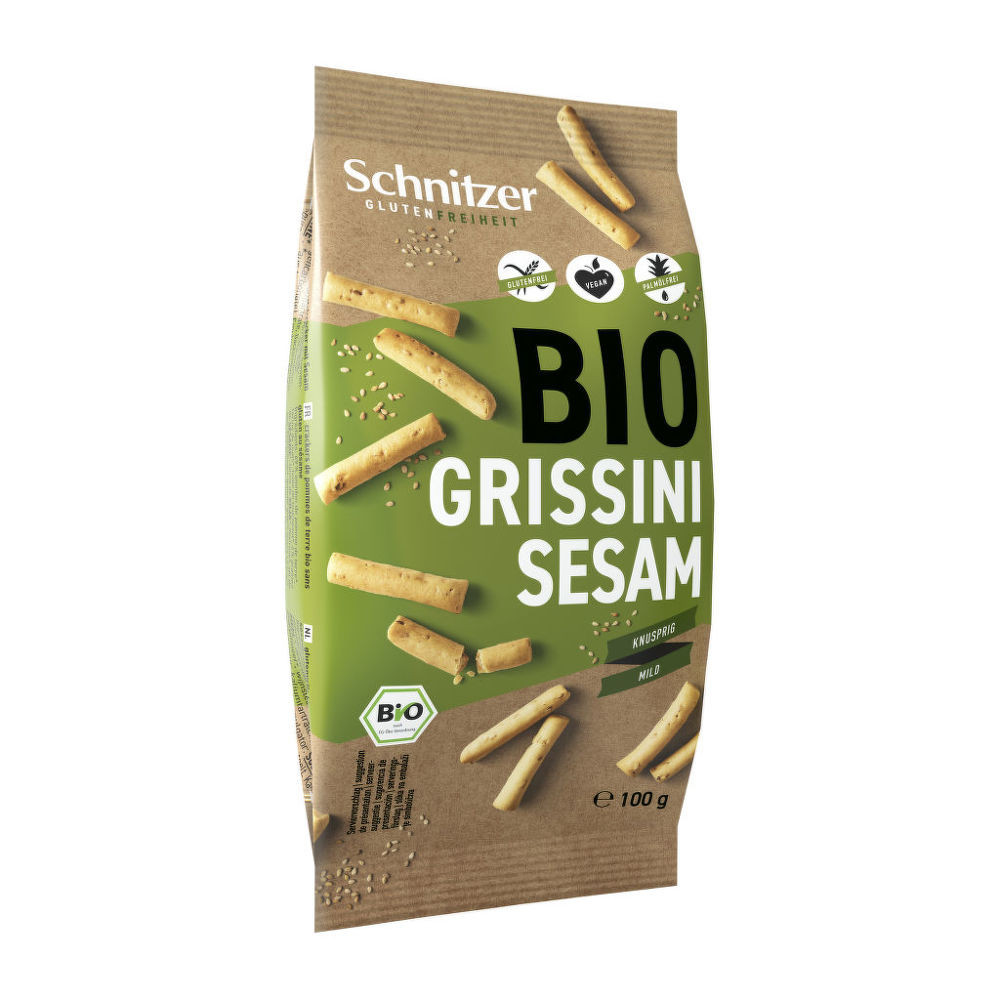 Tyčinky grissini se sezamem bezlepkové 100 g BIO   SCHNITZER