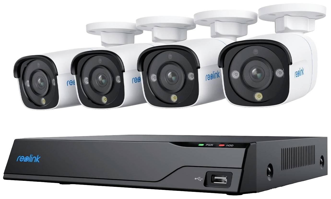 Reolink NVS8-8MB4 LAN IP-sada bezpečnostní kamery 8kanálový se 4 kamerami 3840 x 2160 Pixel