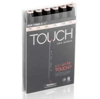 TOUCH Twin Marker 6ks, pleťové tóny A