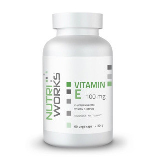 NutriWorks Vitamin E 100 mg 60 kapslí