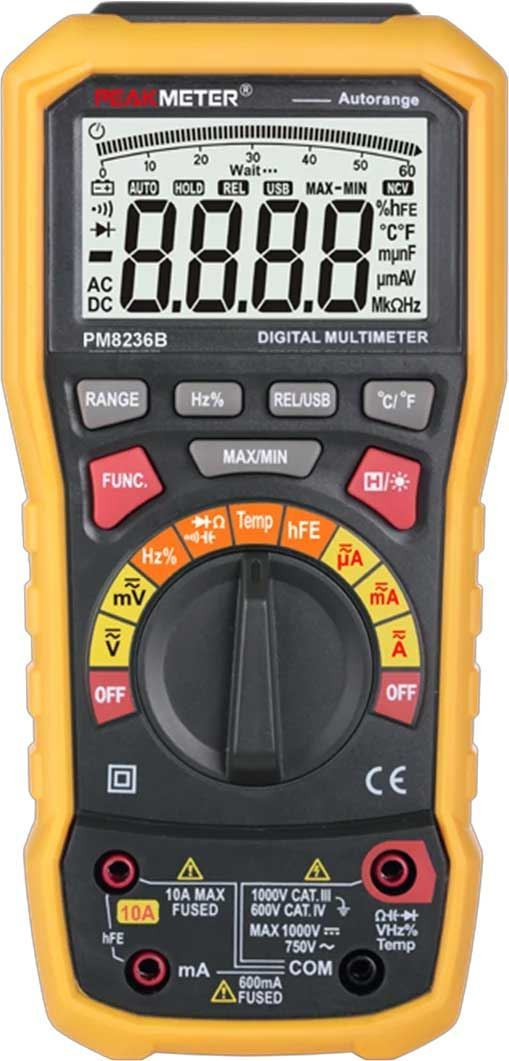 Multimetr PeakMeter PM8236B, automat, True-RMS, Bluetooth