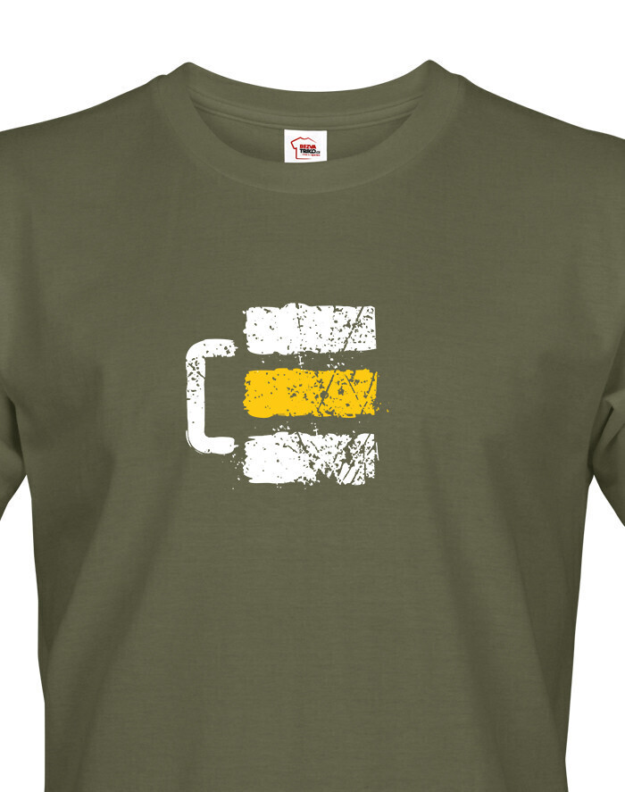 Pánské tričko s potiskem turistické pivní značky - ideální turistické tričko pro pivaře