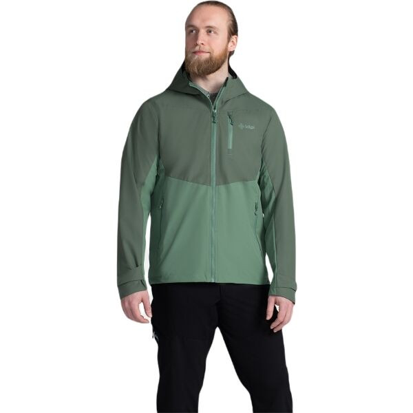 KILPI SONNA Pánská outdoorová bunda, tmavě zelená, velikost