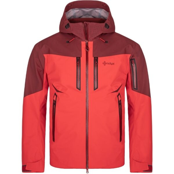 KILPI HASTAR Pánská outdoorová nepromokavá bunda, červená, velikost