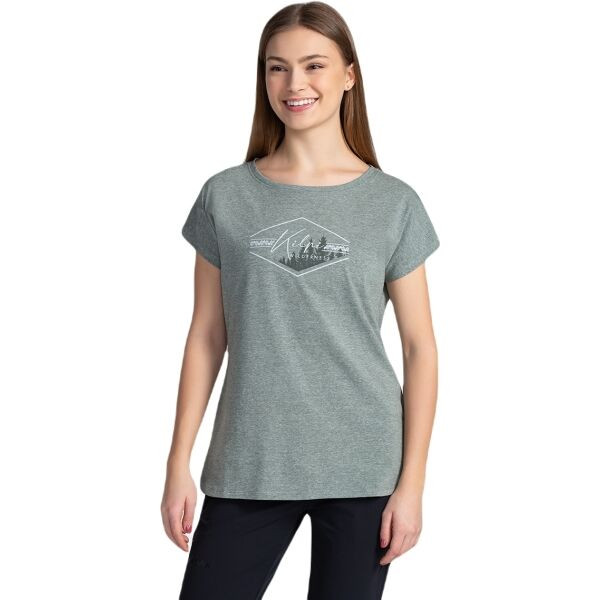 KILPI NELLIM Dámské bavlněné triko, zelená, velikost