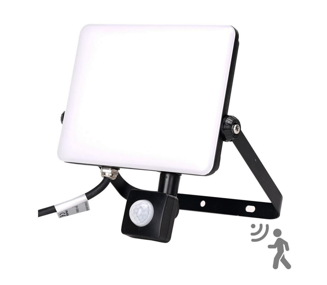 B.V.  - LED Reflektor se senzorem LED/50W/230V 6500K IP65 černá