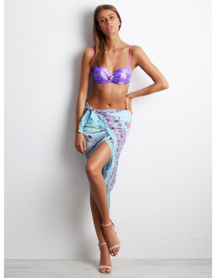 Dámské pareo vzorované světle modré