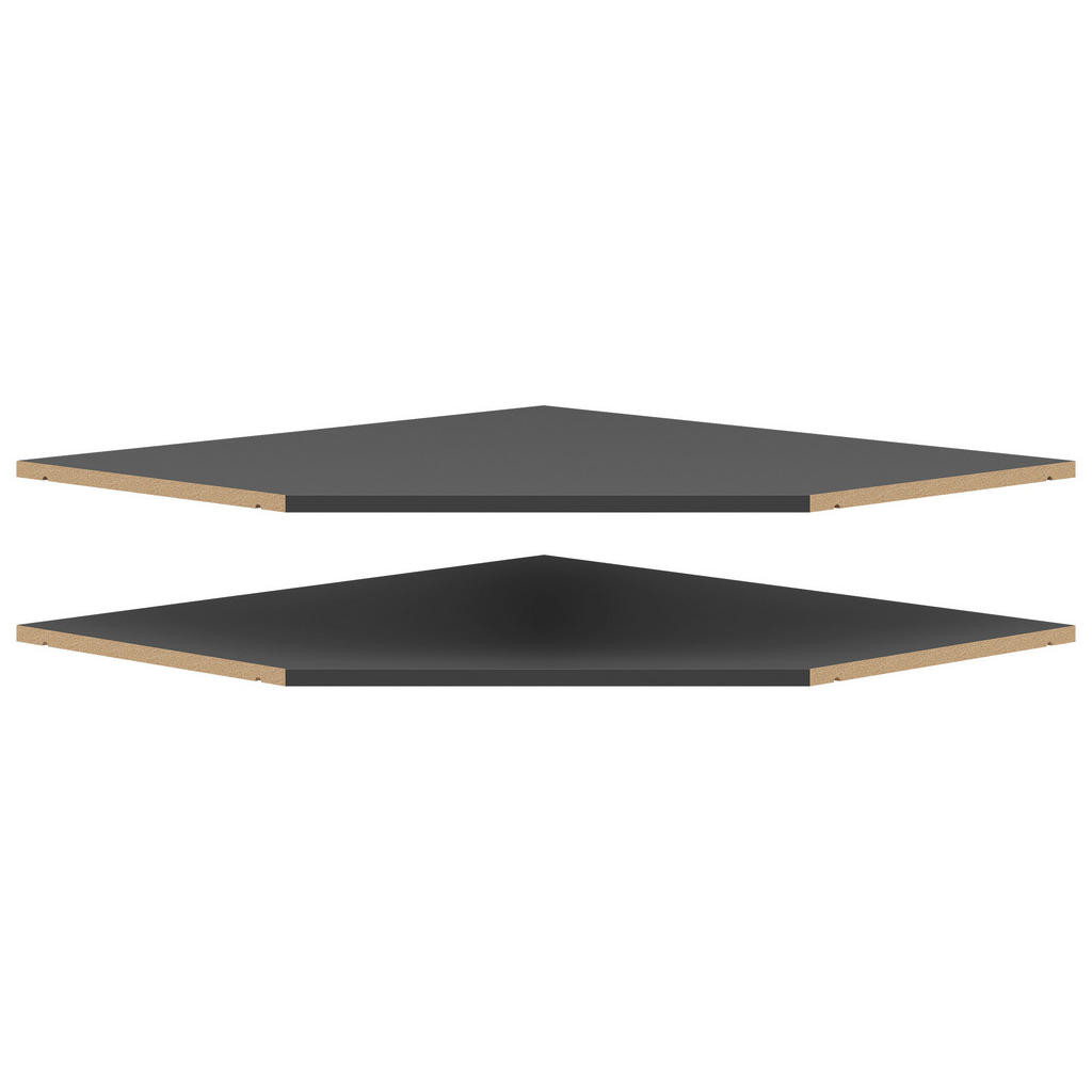 Carryhome ROHOVÁ POLICE, barvy grafitu, 96/3/74 cm