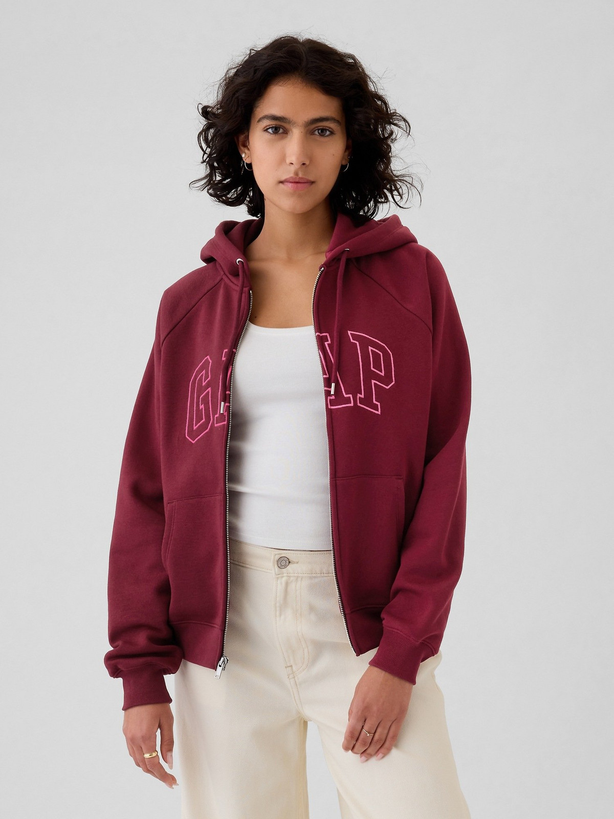 GAP Mikina na zip Vintage Soft - Dámské