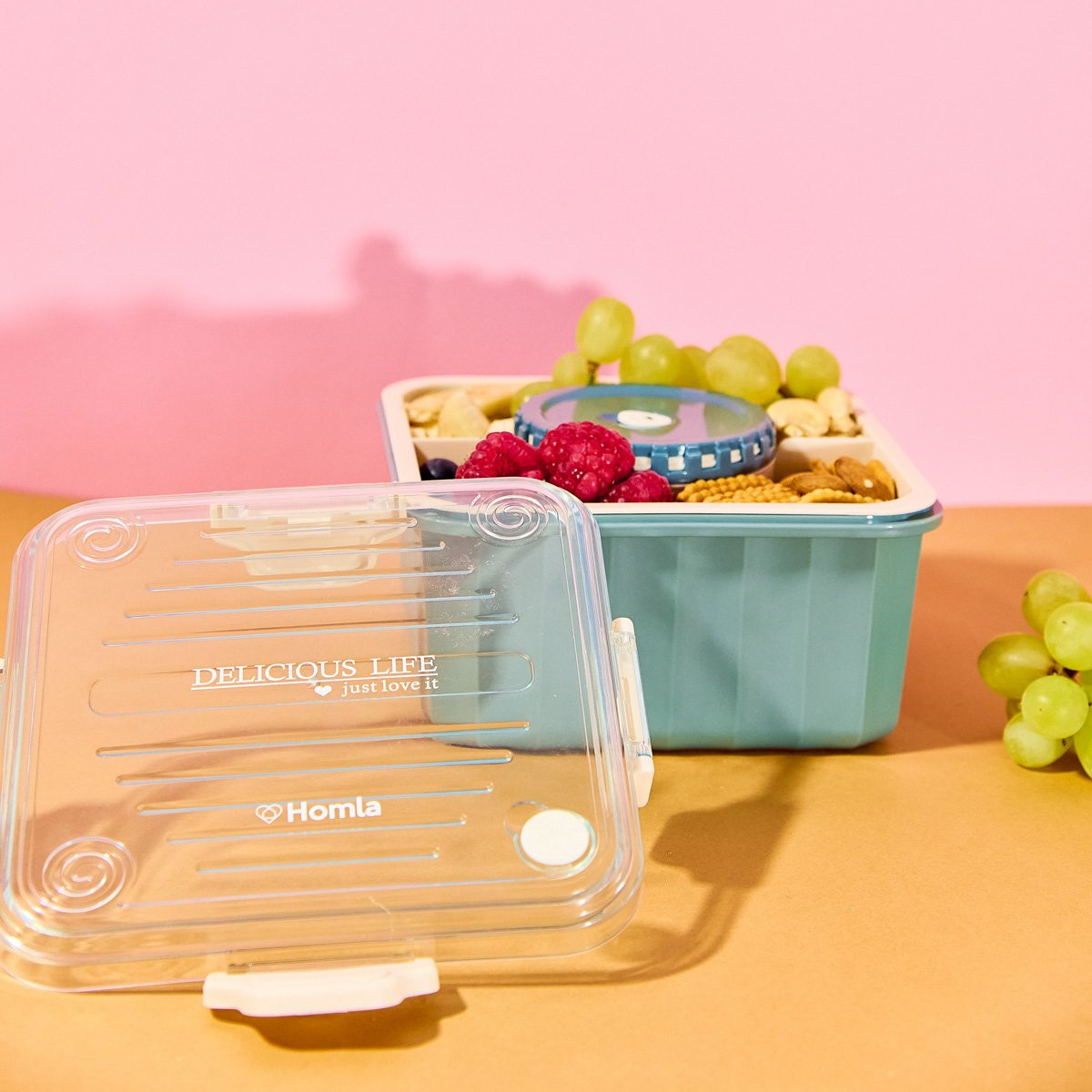 Lunchbox | POPPIE | s příbory modrý | 2.15 | 896045 Homla