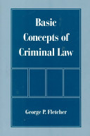 Basic Concepts of Criminal Law (Fletcher George P.)(Paperback)