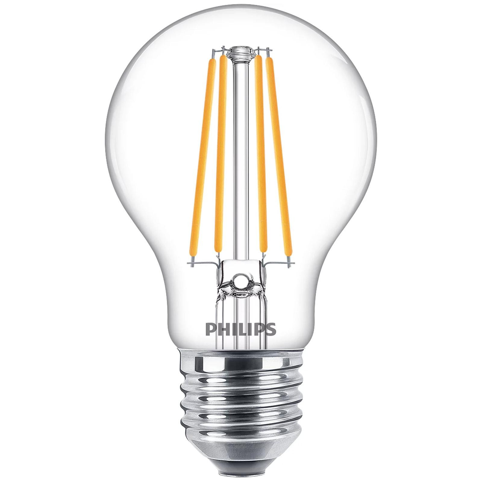 3PAK LED žárovka LED E27 A60 8.5W = 75W 1055lm 2700K Teplá bílá Filament PHILIPS PHIGREJ0410