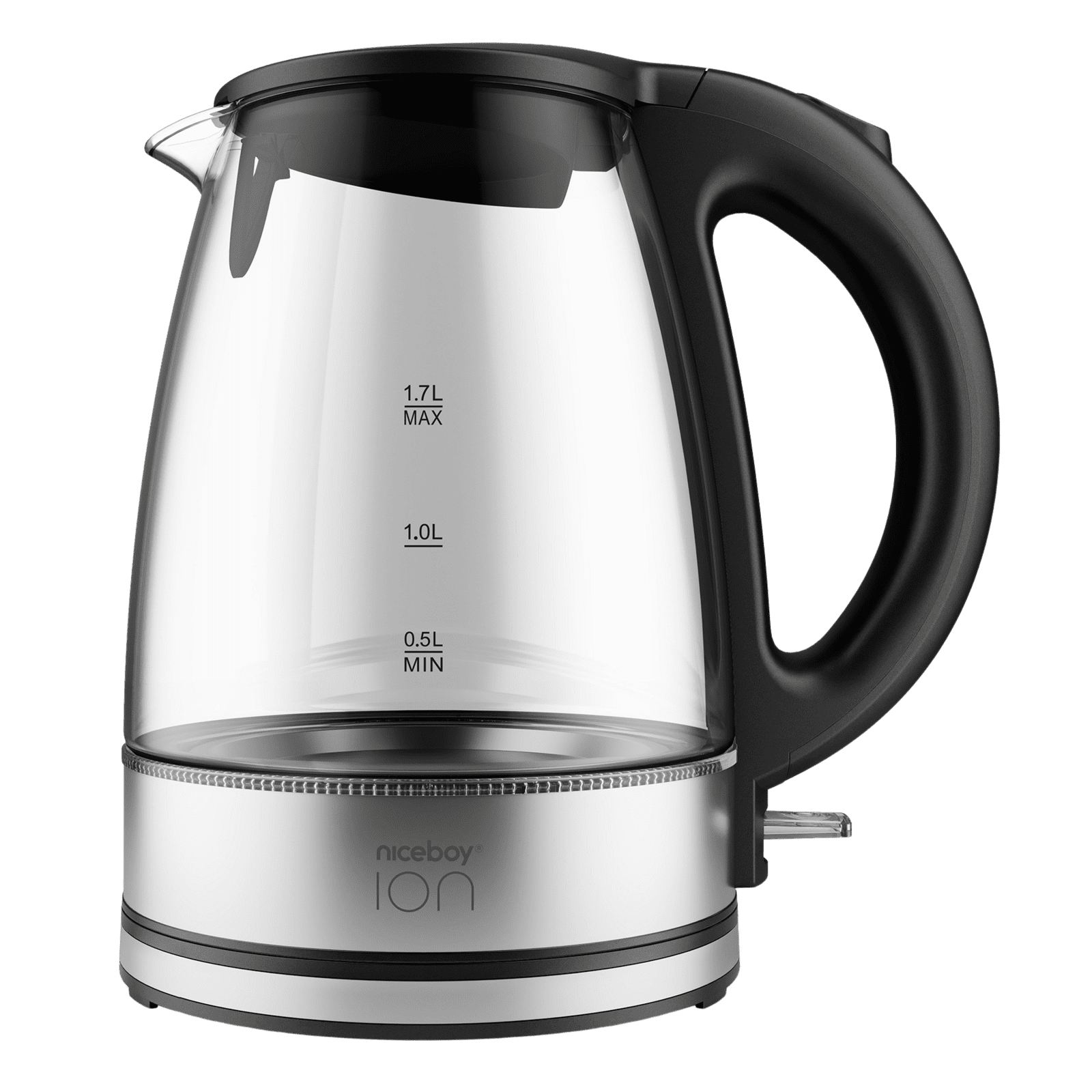 NICEBOY ION Kettle K1 Crystal Glass Black