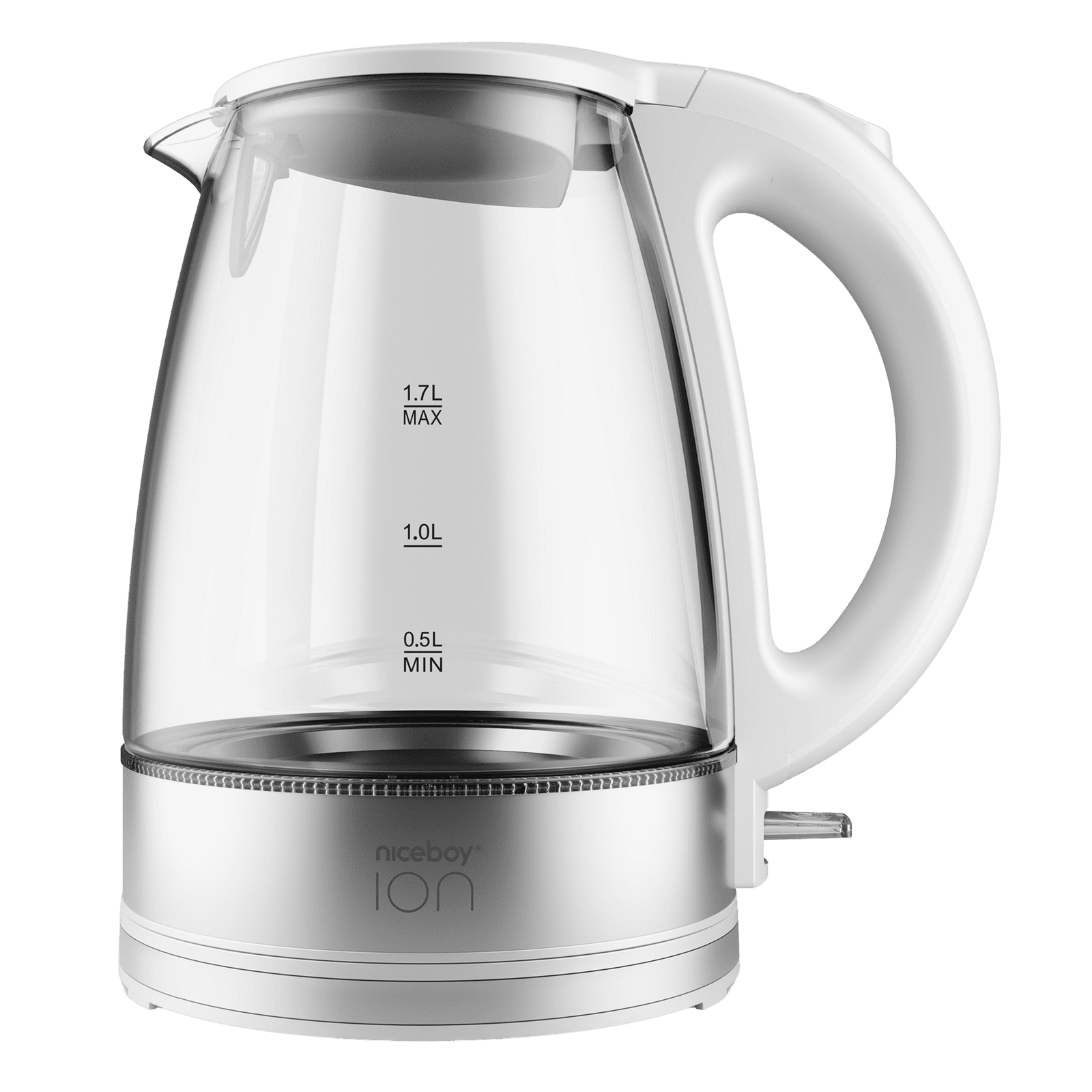 NICEBOY ION Kettle K1 Crystal Glass White