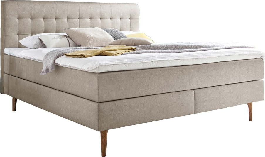 Béžová boxspring postel 160x200 cm Massello – Meise Möbel