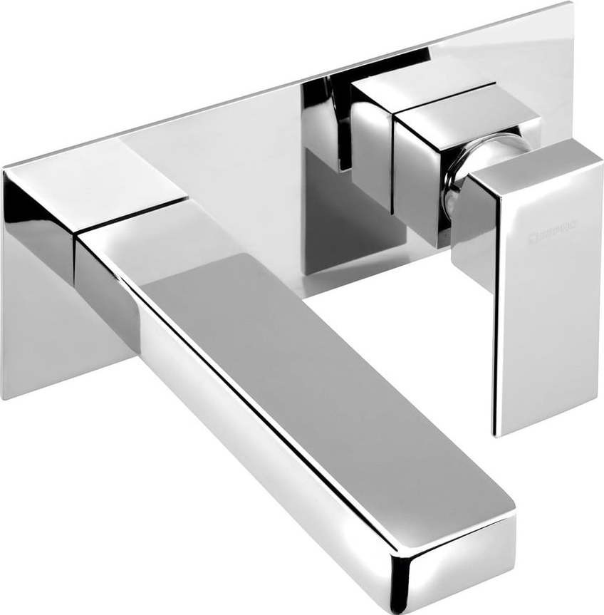 Podomítková umyvadlová baterie v leskle stříbrné barvě (1 výstup) Latus – Sapho