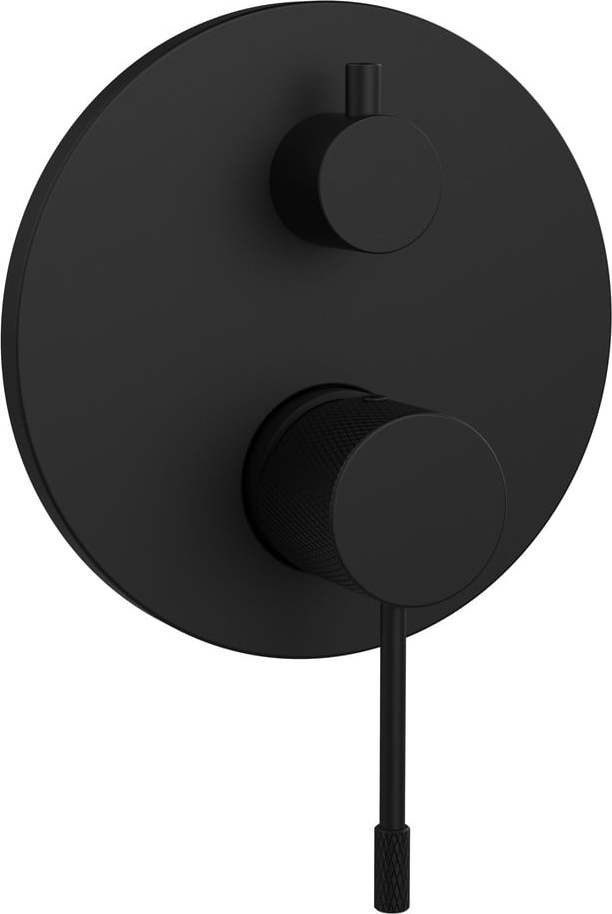 Matně černá podomítková sprchová baterie (2 výstupy) Solaris – Sapho
