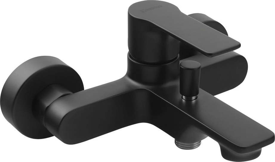 Matně černá nástěnná vanová baterie (2 výstupy) Pax – Sapho