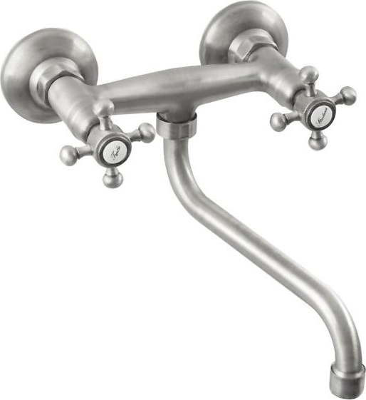 Nástěnná umyvadlová baterie v matně stříbrné barvě (1 výstup) Antea – Sapho