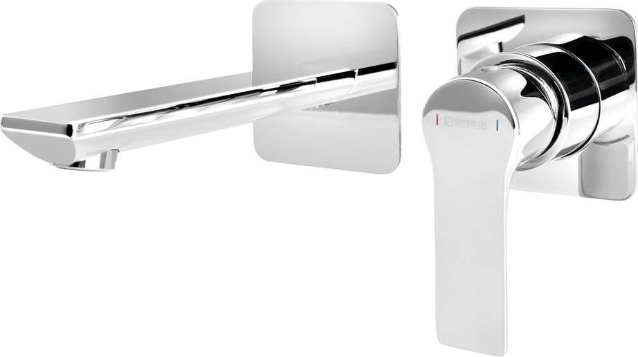 Podomítková umyvadlová baterie v leskle stříbrné barvě (1 výstup) Pax – Sapho