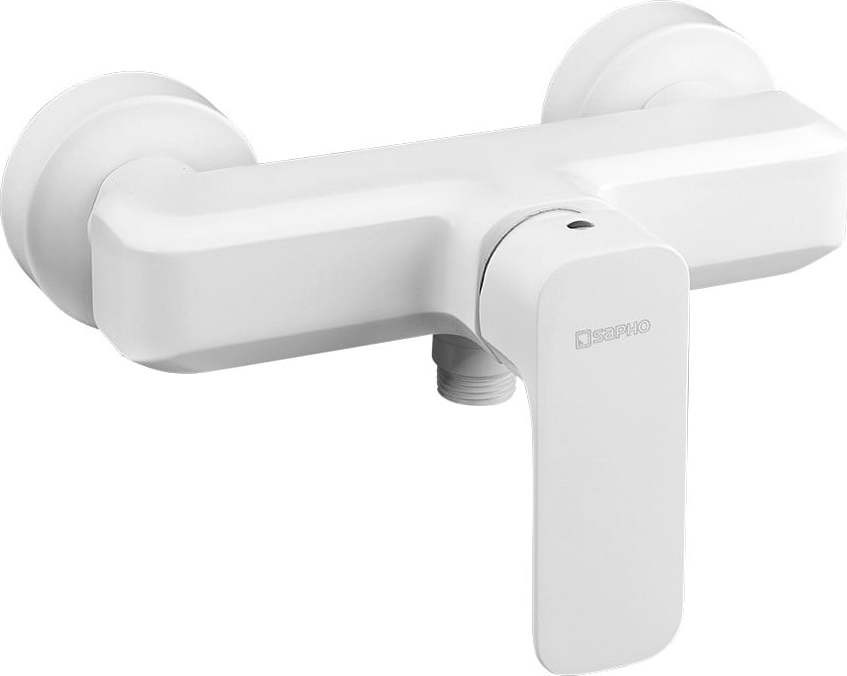 Bílá nástěnná sprchová baterie (1 výstup) Spy – Sapho