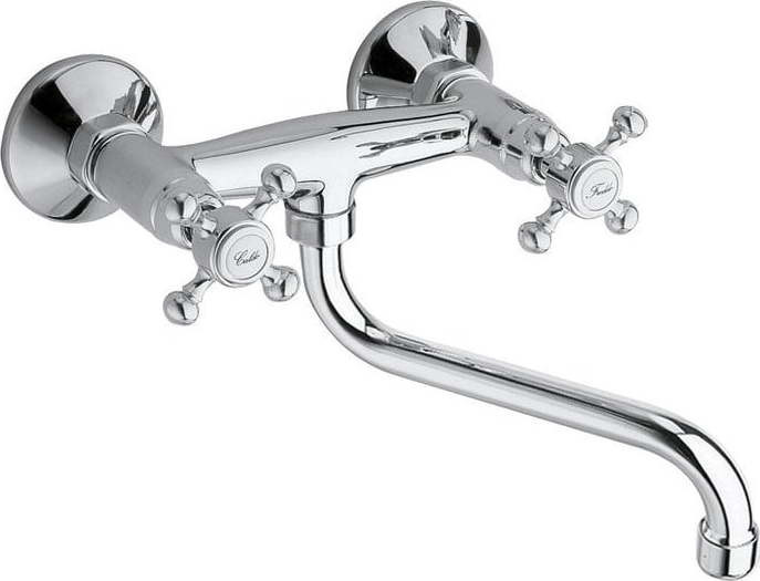 Nástěnná umyvadlová baterie v leskle stříbrné barvě (1 výstup) Antea – Sapho