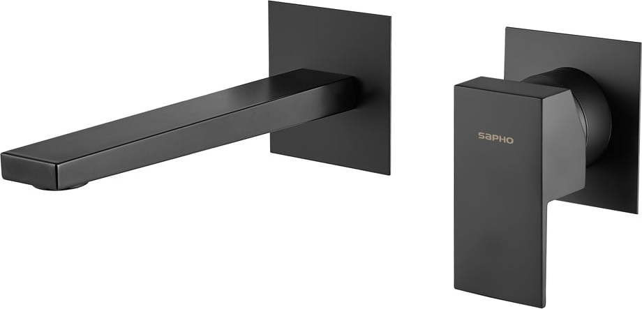 Matně černá podomítková umyvadlová baterie (1 výstup) Latus – Sapho