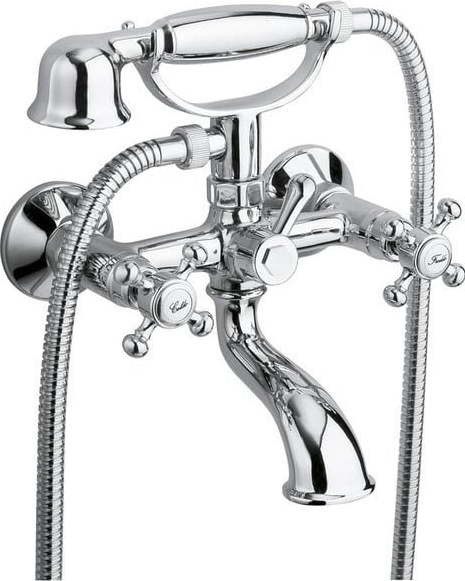 Nástěnná vanová baterie v leskle stříbrné barvě (2 výstupy) Antea – Sapho