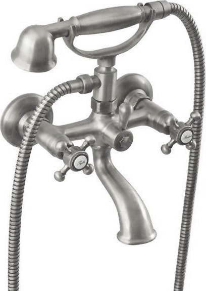 Nástěnná vanová baterie v matně stříbrné barvě (2 výstupy) Antea – Sapho