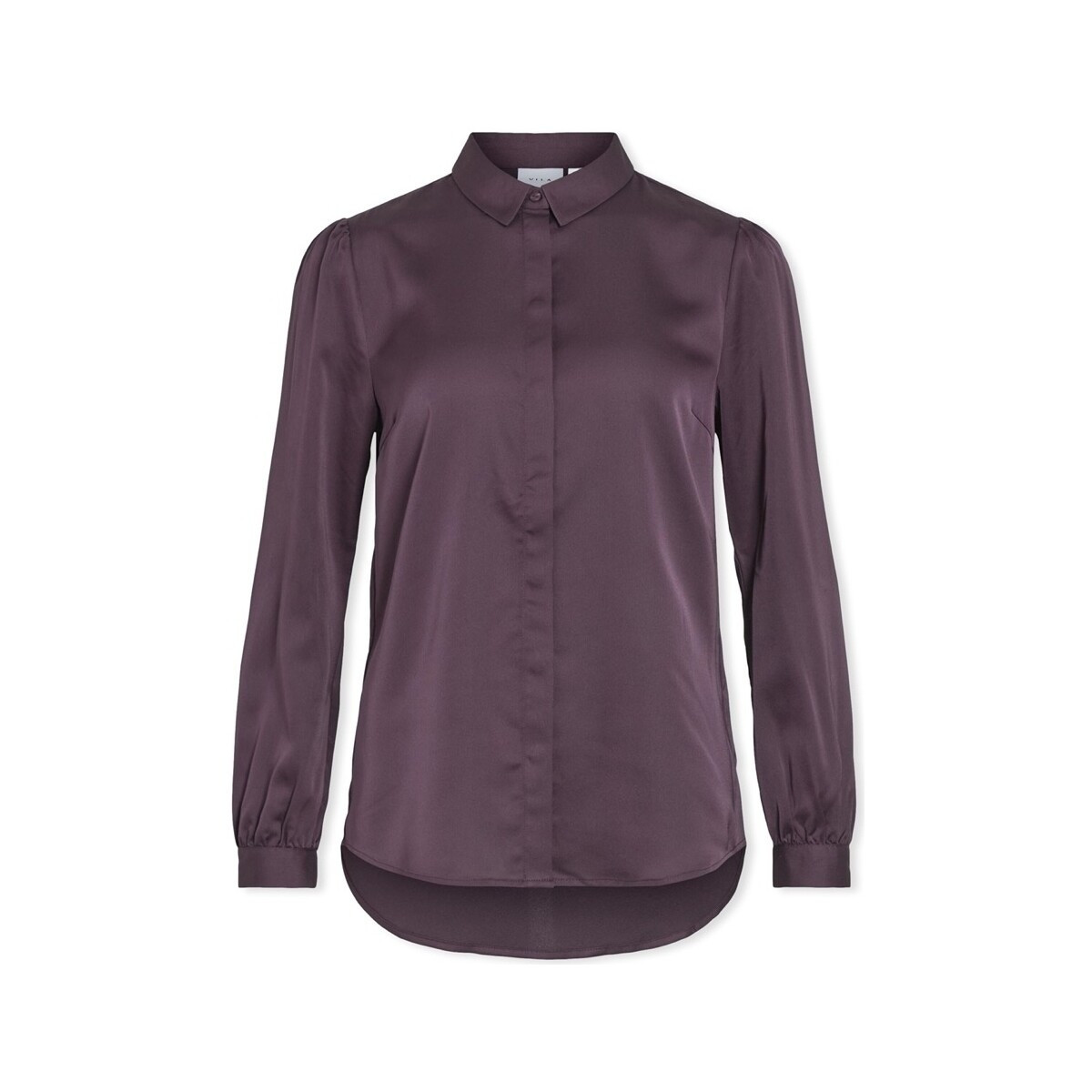 Vila  Noos Ellette Satin Shirt L/S - Perfect Plum  Fialová