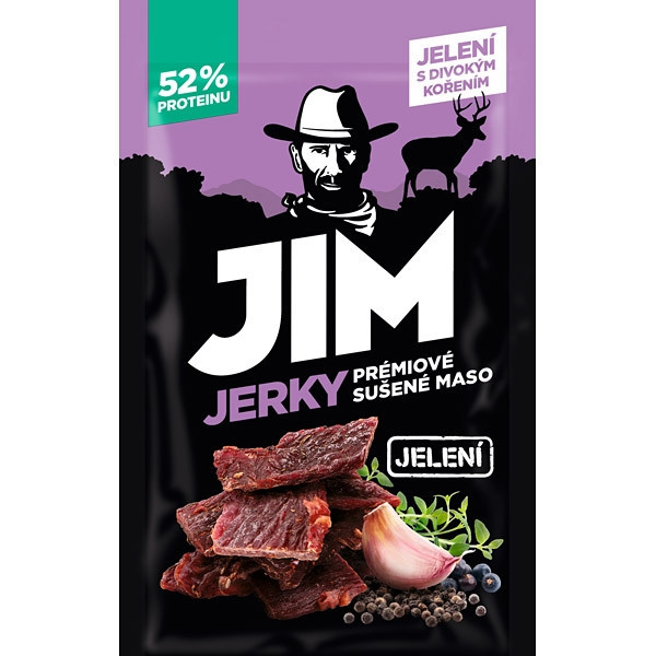 Sušené maso Jim Jerky jelení 23g - min. trvanlivost do 6.4.2024