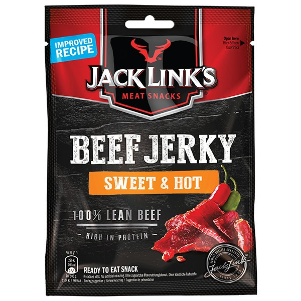 Sušené maso Jack Links Beef Sweet & Hot 25g - min. trvanlivost do 30.6.2022